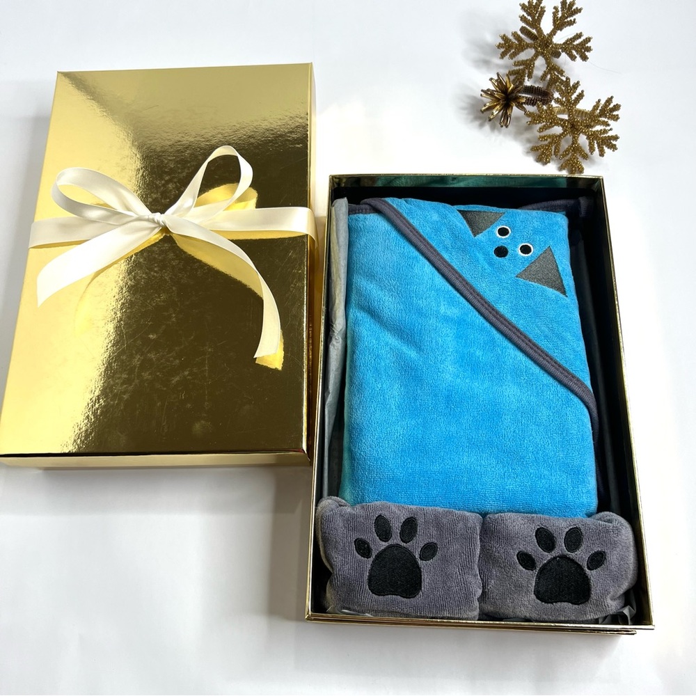 Penny & Niko Pet Towel and Mitt Gift Set - New -